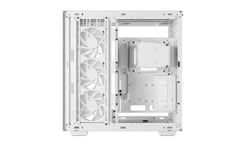 Deepcool CH780 Panoramic Dual Chamber Case White (3x 140mm ARGB Fans Included)